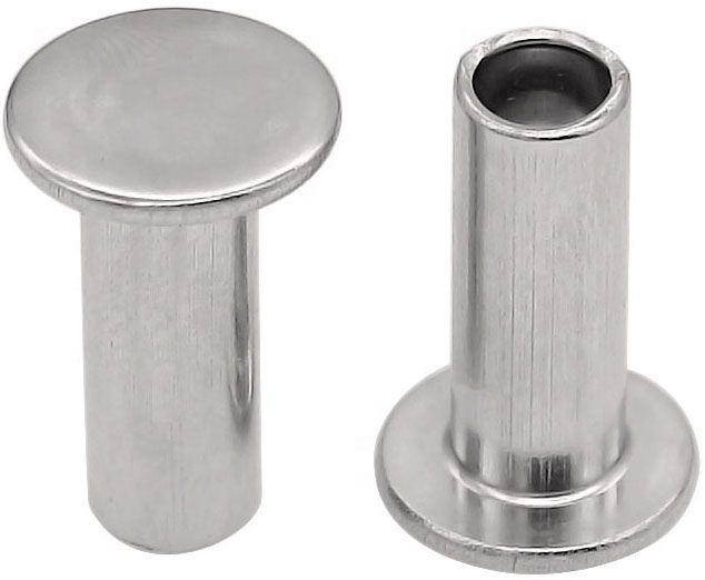 Заклепка под молоток 3х55 мм полупустотелая DIN 7338 form B, нержавеющая сталь А2 - фото